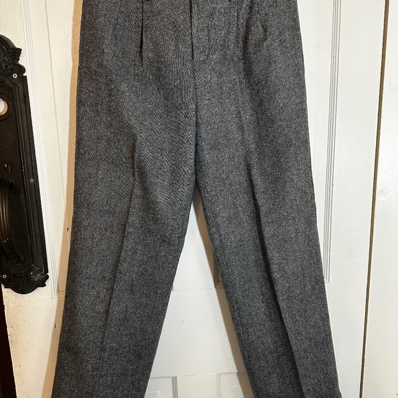 Willie Smith black & white WOOL herringbone wide-leg trousers Made in Italy - Picture 14 of 14